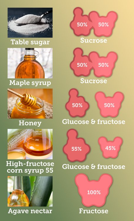 ratios of glucose and fructose