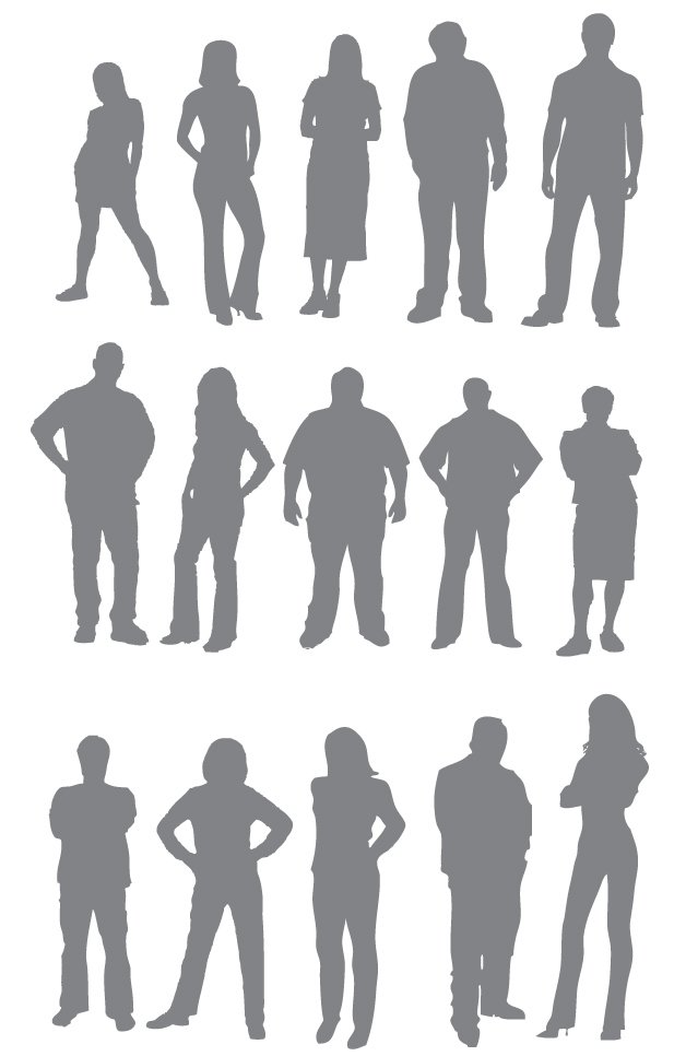 People come in a continuous assortment of heights, shapes, and sizes