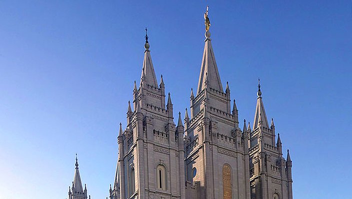 The LDS temple in downtown Salt Lake City.